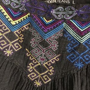 Cute hippie ethnic embroidered tunic top